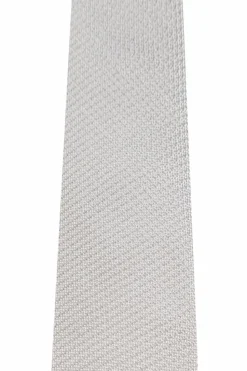 Moschino GREY Silk tie with logo