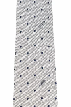 Moschino GREY Tie with polka dot pattern