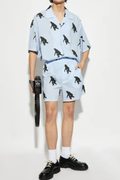 Moschino light blue Animal print shirt