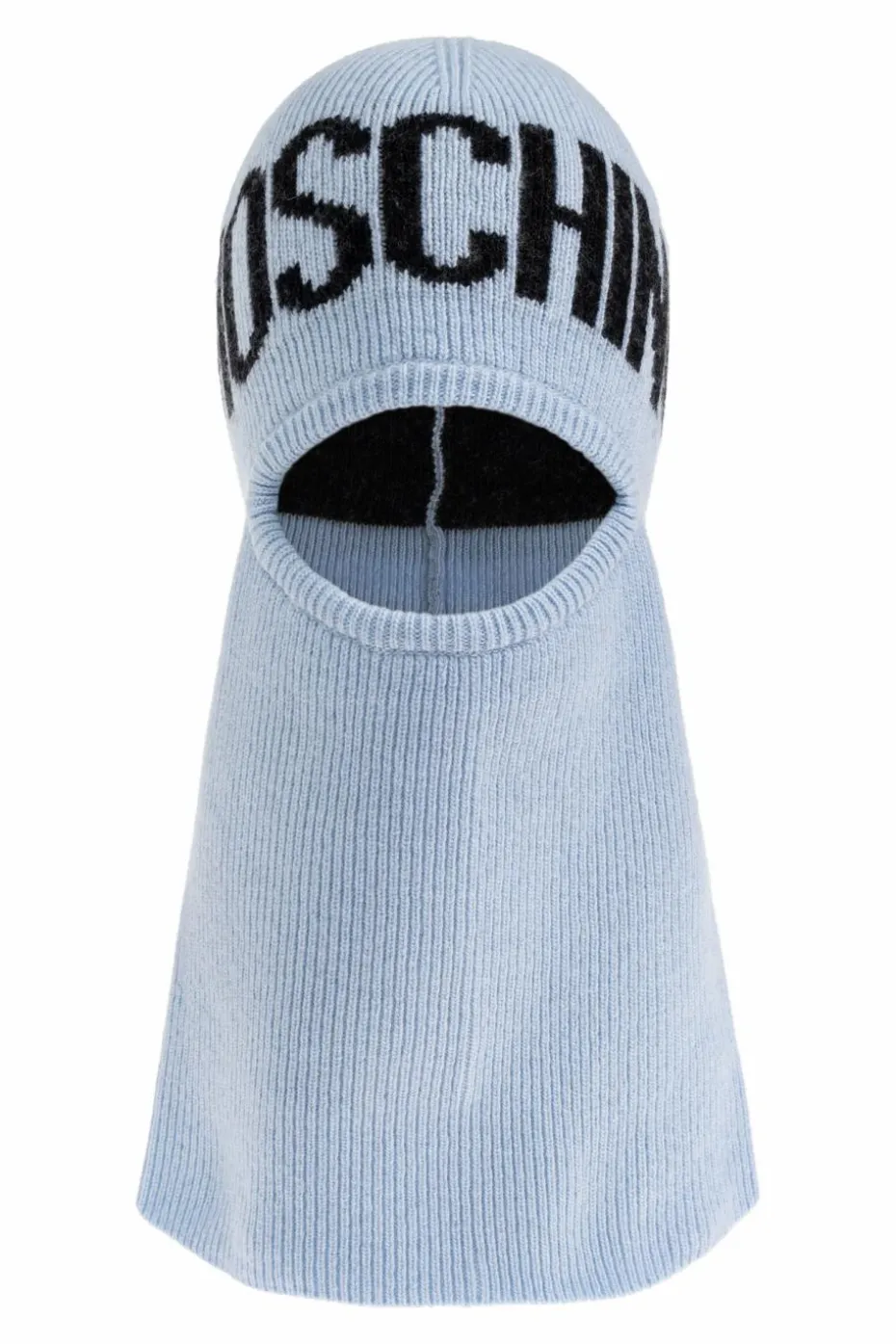 Moschino light blue Balaclava with logo