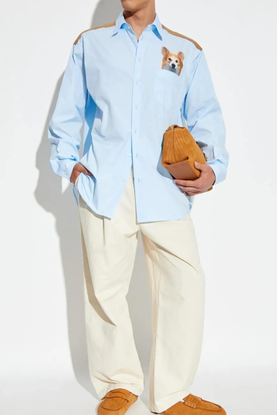 Moschino light blue Printed shirt
