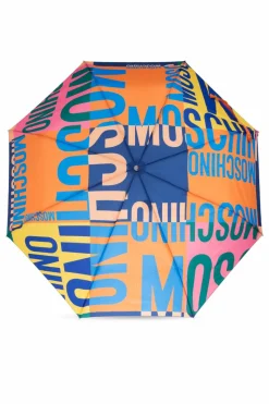 Moschino MULTICOLOUR Folding umbrella with logo