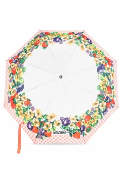 Moschino MULTICOLOUR Folding umbrella with logo