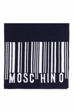 Moschino NAVY BLUE Scarf with logo