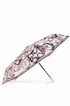 Moschino PINK Folding umbrella with logo
