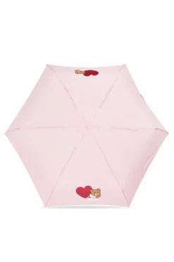 Moschino PINK Folding umbrella with logo