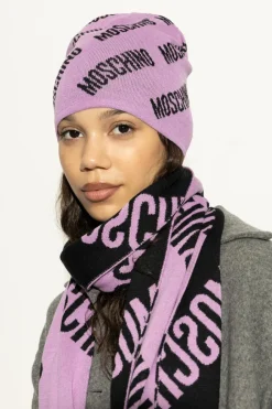 Moschino PURPLE Monogram cap