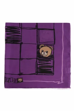 Moschino PURPLE Scarf with print