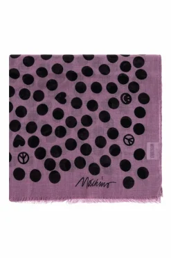 Moschino PURPLE Scarf with polka dot pattern