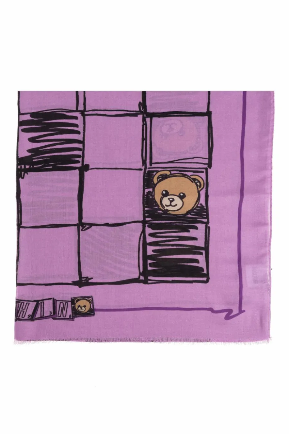 Moschino PURPLE Scarf with print