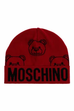 Moschino RED Cap with a distinctive bear motif