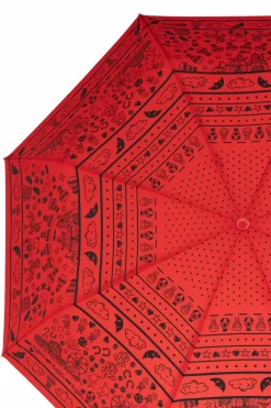 Moschino RED Folding umbrella with logo