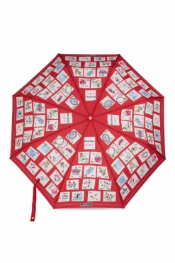 Moschino RED Folding umbrella with logo