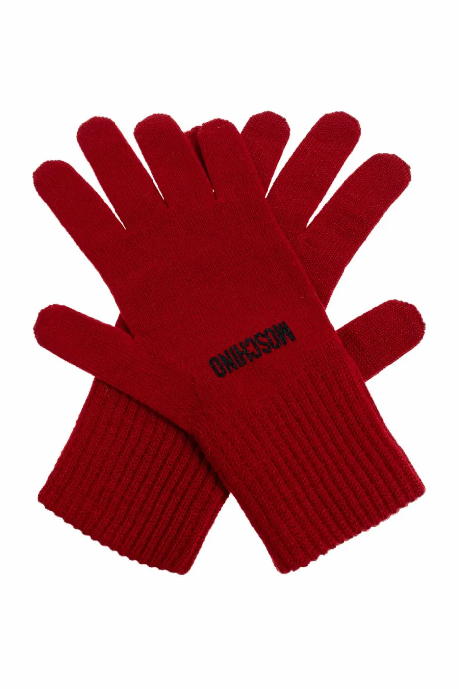 Moschino RED Gloves with logo