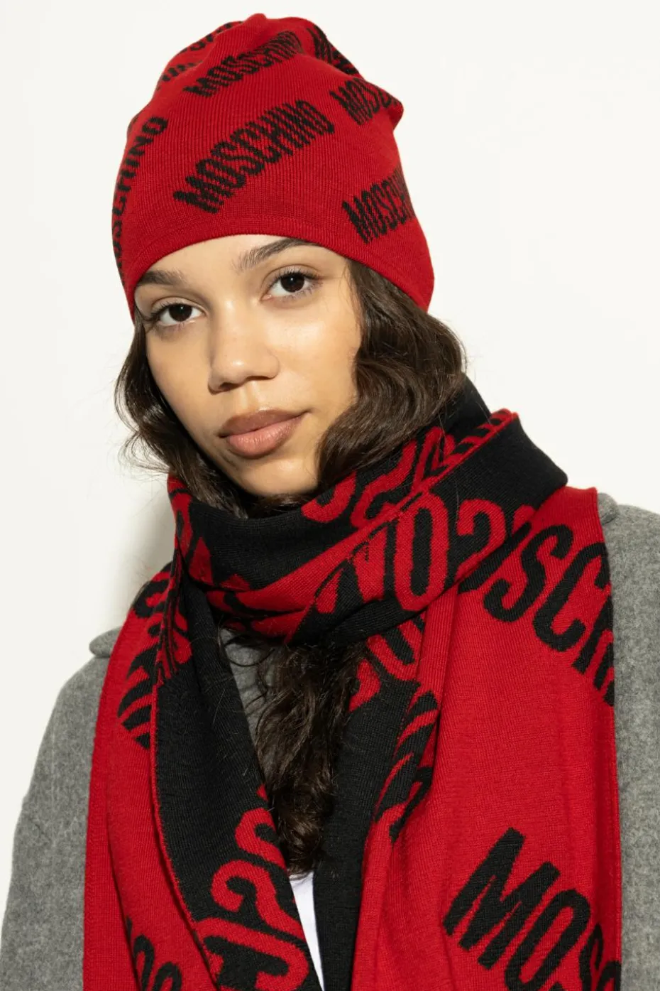 Moschino RED Monogram cap