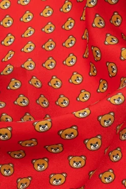 Moschino RED Pocket square with logo