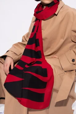 Moschino RED Scarf with logo