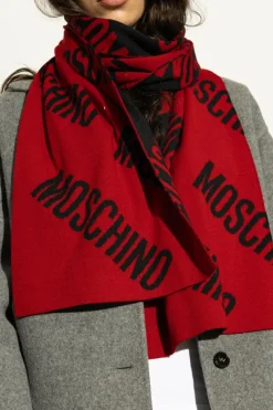 Moschino RED Scarf with monogram