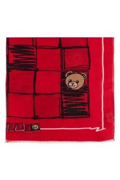 Moschino RED Scarf with print