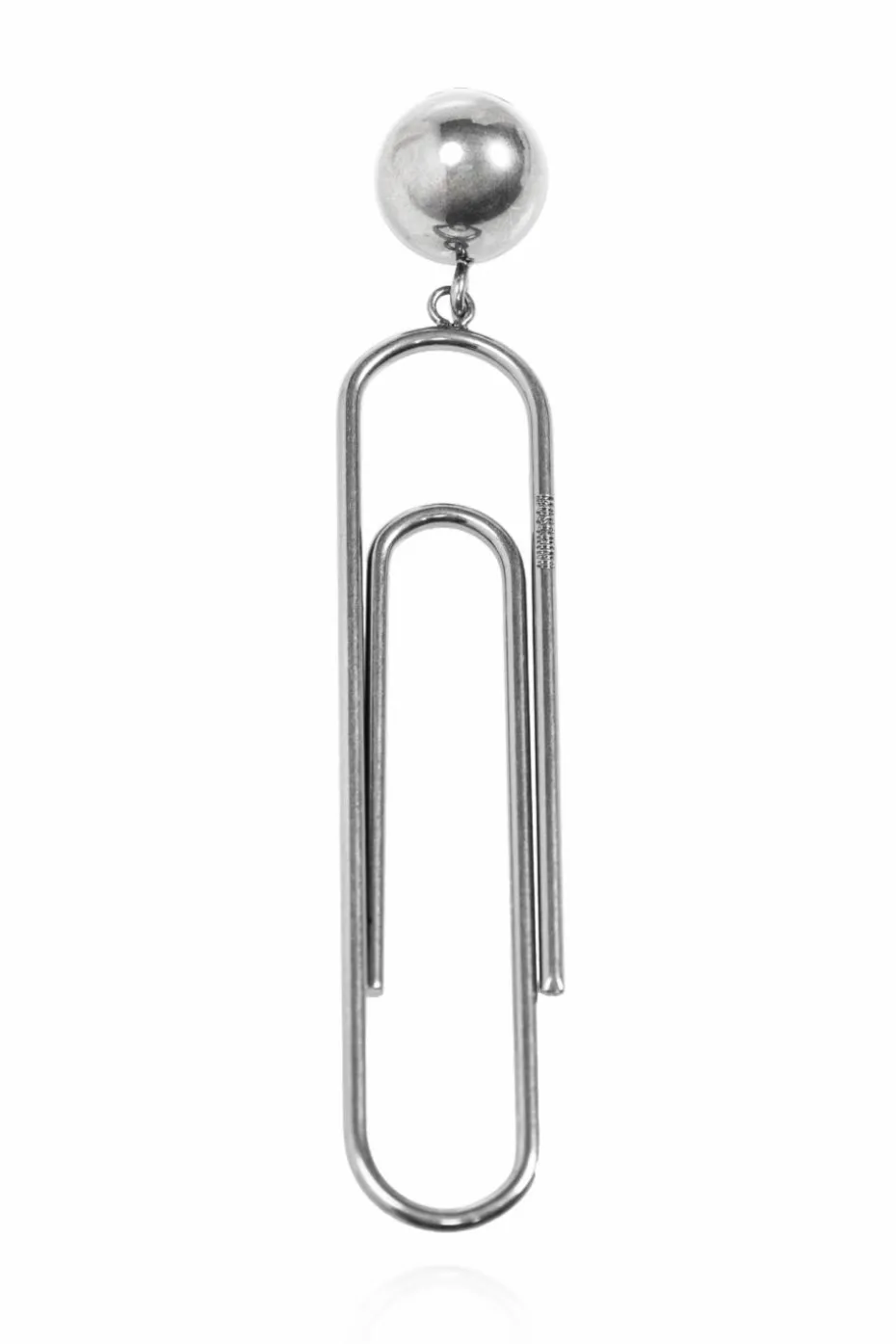 Moschino SILVER Brass clips with engraved logo
