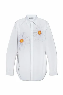 Moschino WHITE Shirt with floral motif