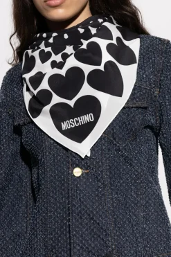 Moschino WHITE Silk scarf