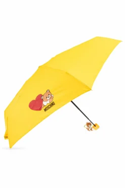 Moschino YELLOW Folding umbrella with logo