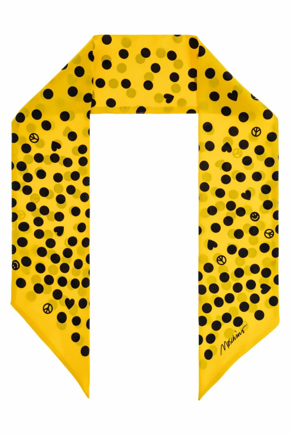 Moschino YELLOW Silk scarf