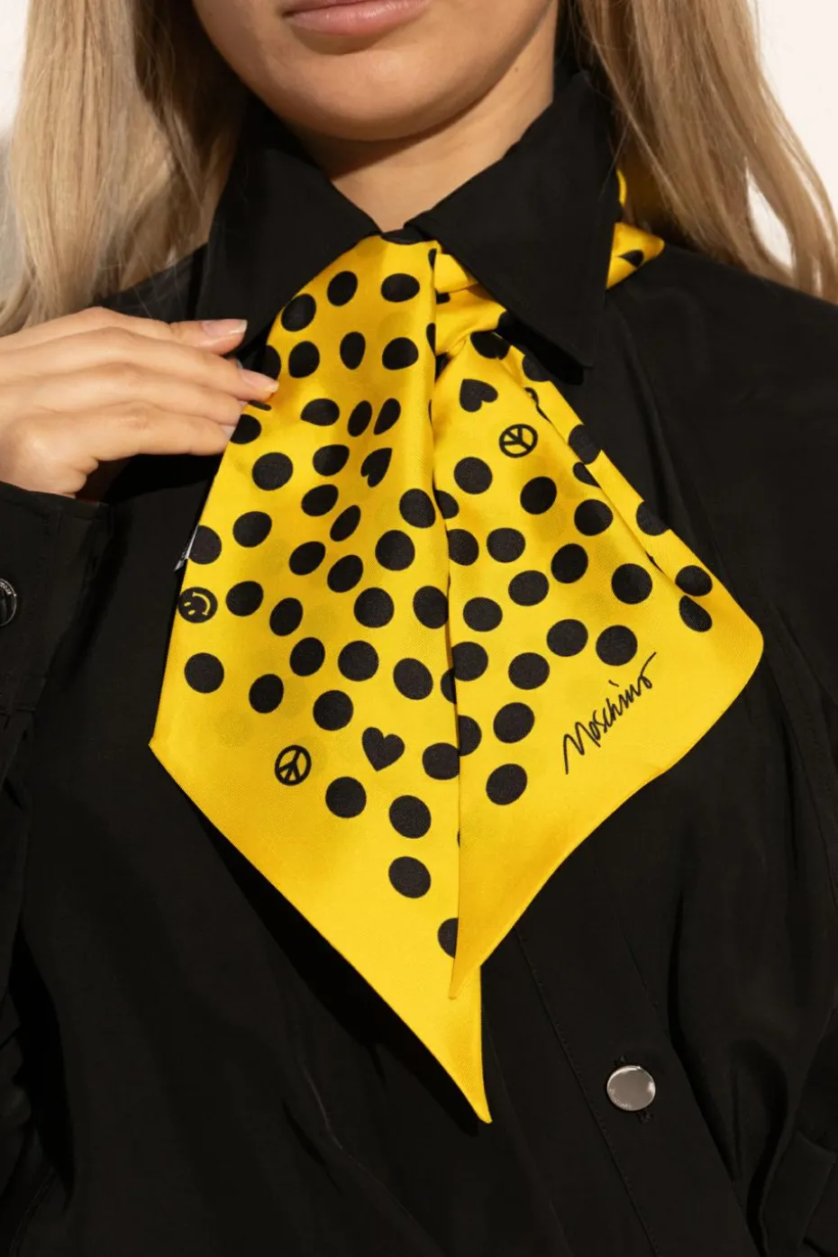 Moschino YELLOW Silk scarf
