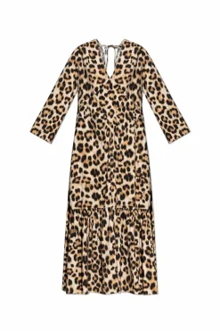 Munthe beige Dress with animal print