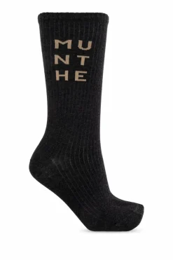Munthe BLACK Socks with logo