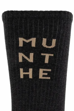 Munthe BLACK Socks with logo
