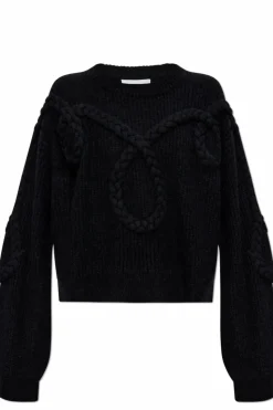 Munthe BLACK Sweater with stitching