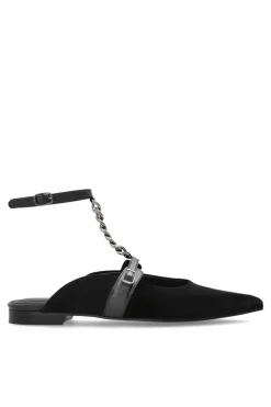 Munthe BLACK Velvet ballet flats "Perma"