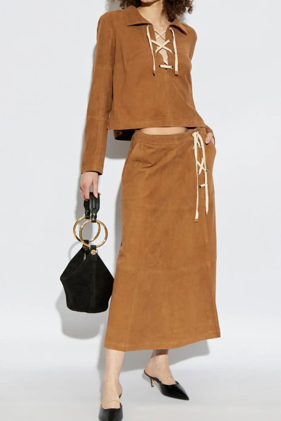 Munthe BROWN Suede top ‘Finaz’