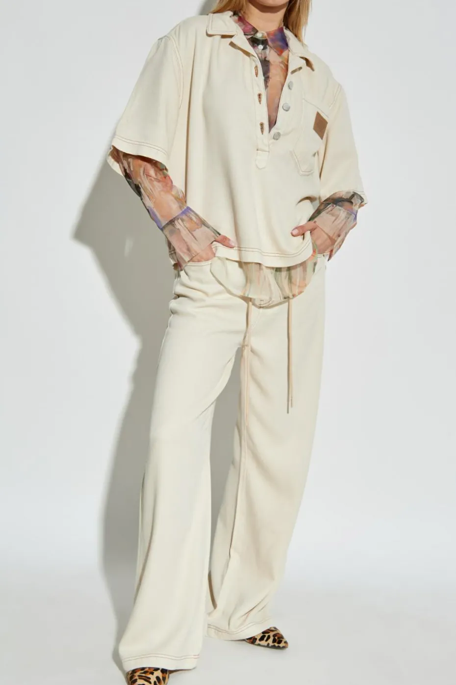 Munthe cream Pants "Obey"