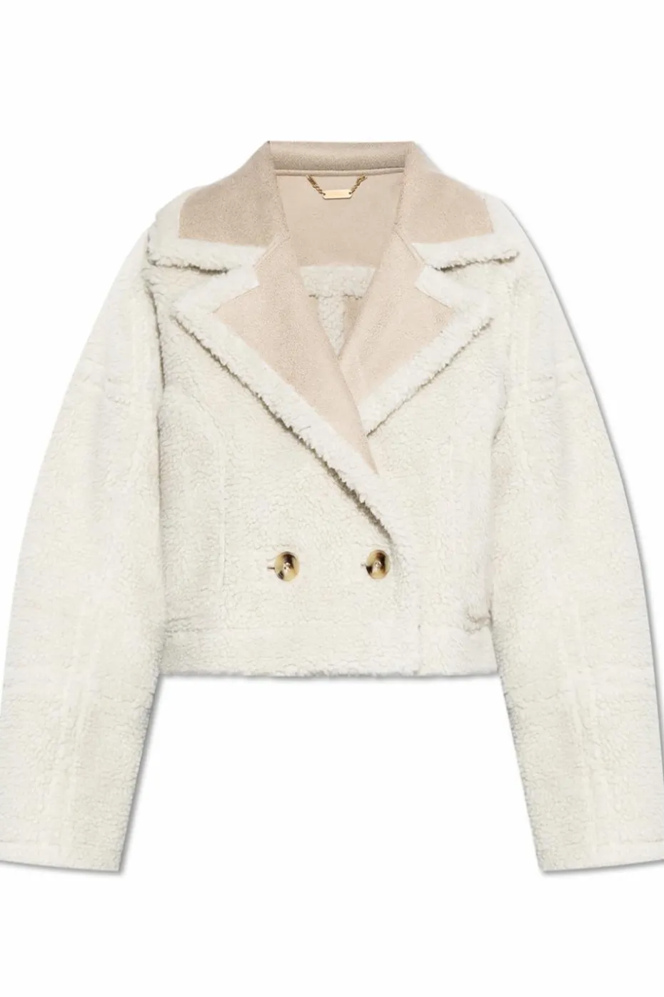 Munthe cream Reversible faux leather coat