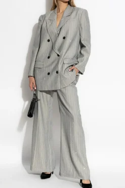 Munthe GREY Pants with decorative finish