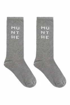 Munthe GREY Socks with logo