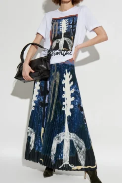 Munthe NAVY BLUE Pleated skirt `Taulla`