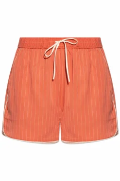 Munthe RED Striped pattern shorts