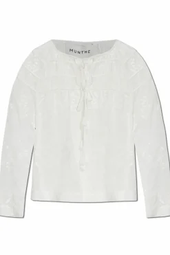 Munthe WHITE Tie-front top