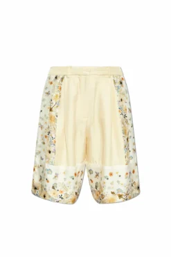 Munthe YELLOW Silk shorts ‘Fabiane’