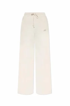 New Balance cream Sweatpants with straight legs