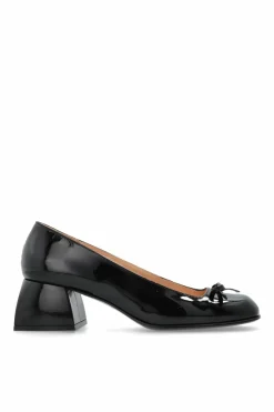 Nodaleto BLACK Leather heeled shoes