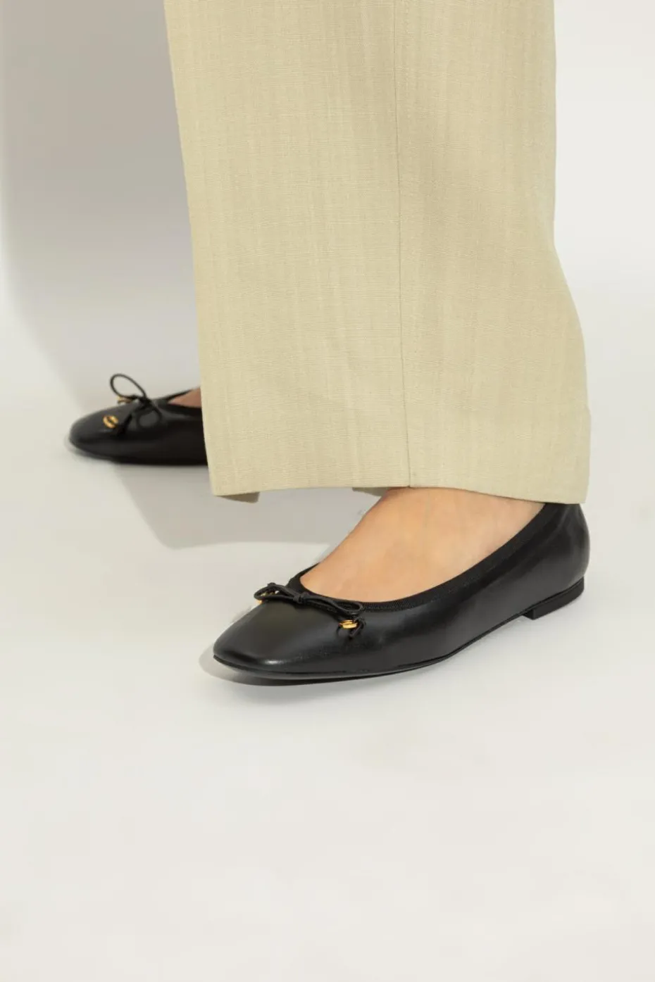 Odissi BLACK Leather flats