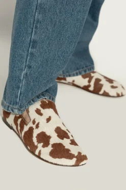 Odissi BROWN Animal print shoes