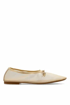 Odissi cream Ballet Flats with Bow