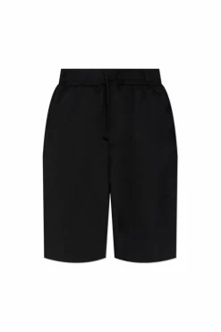 Officine Generale BLACK Cotton shorts
