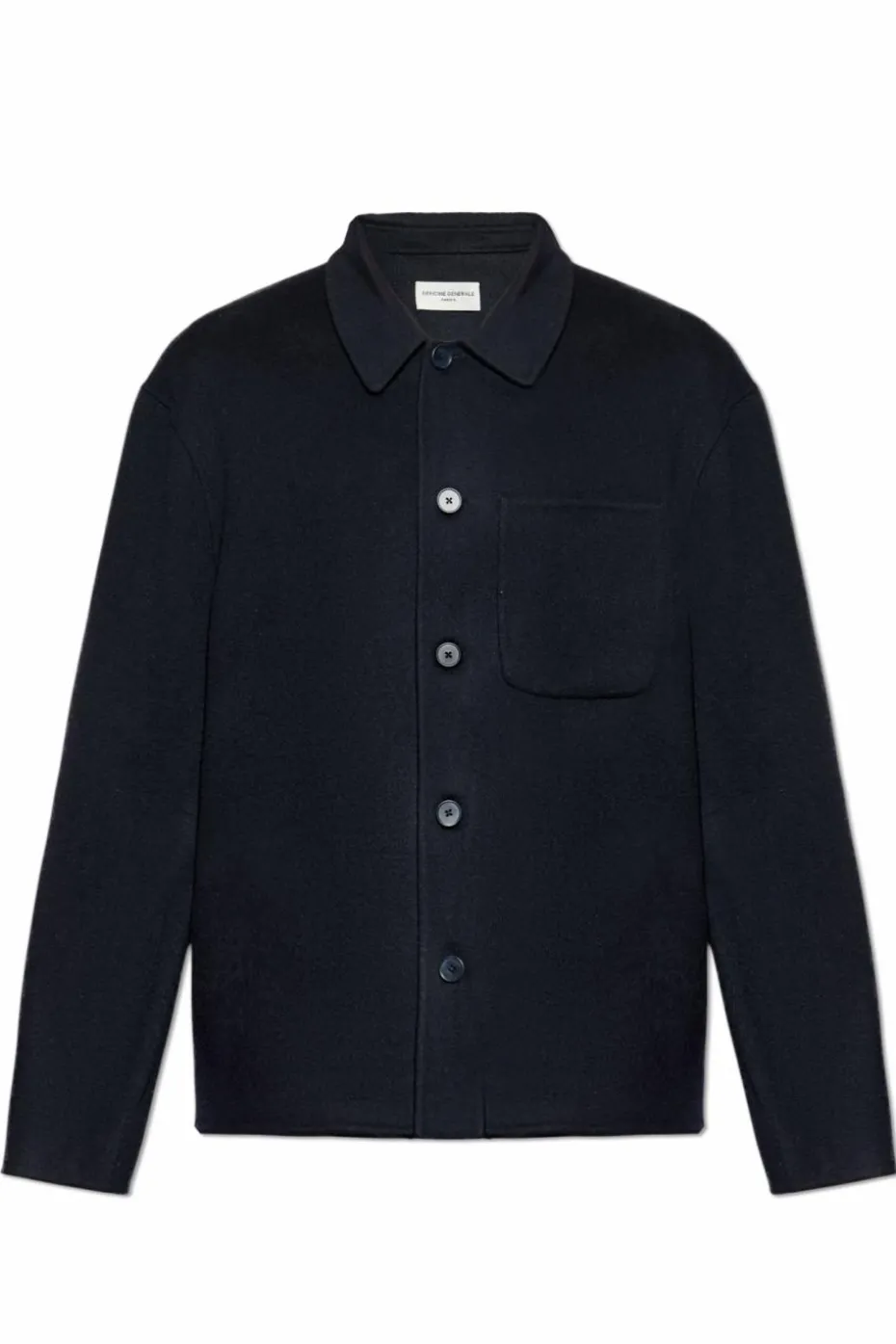 Officine Generale NAVY BLUE Wool jacket ‘Hamilton’